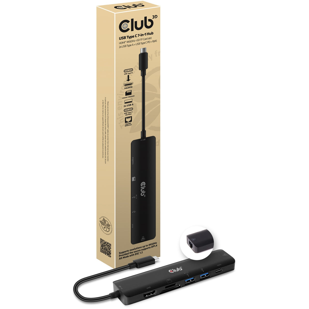 Club 3D CSV-1592 USB Type C 7-i-1 Hub