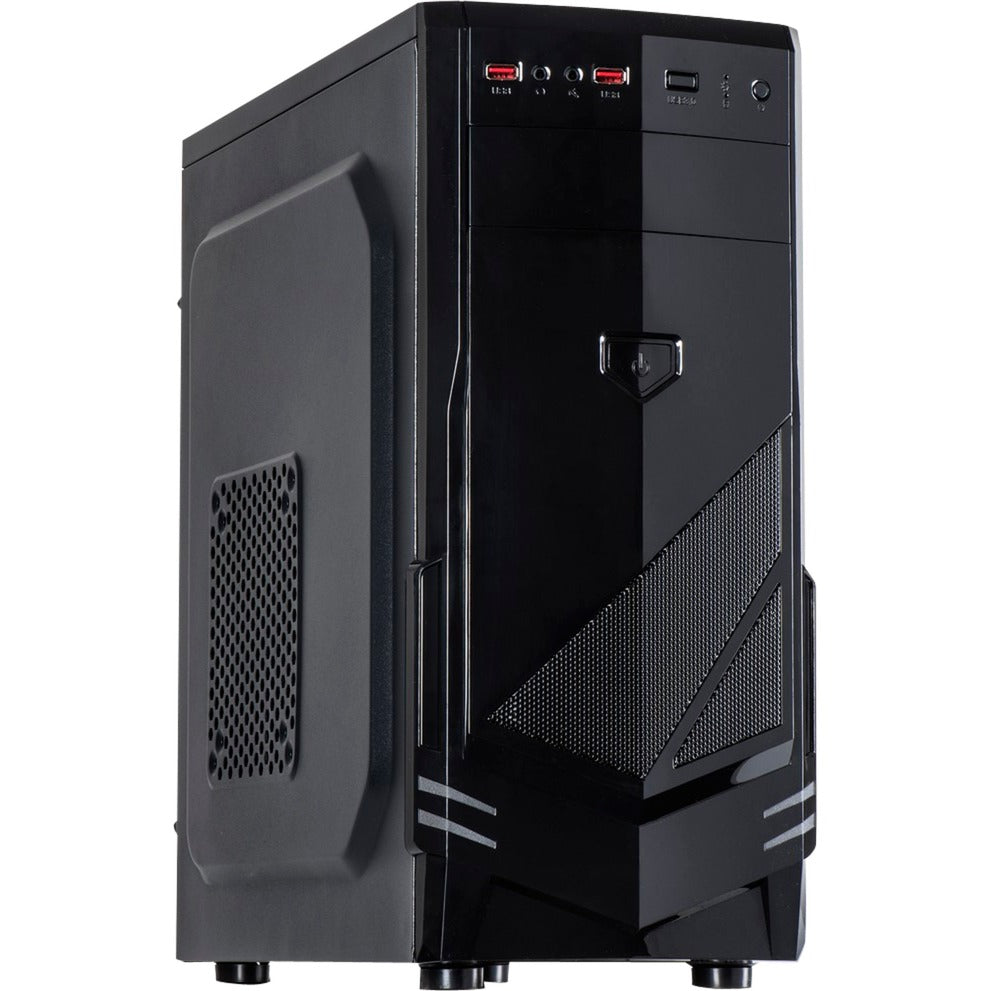 Inter-tech b-30 midi tornikotelo (musta | 2x USB-A)