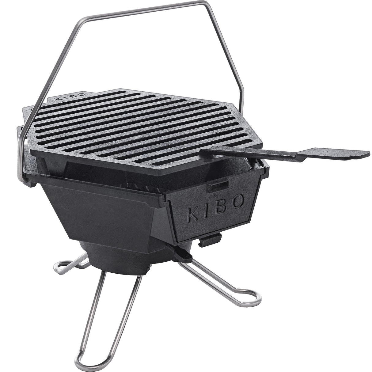 Samhail Grill Kibo an Mhuilinn Ghaoithe 3.0 Barbecue Gualach (Dubh)