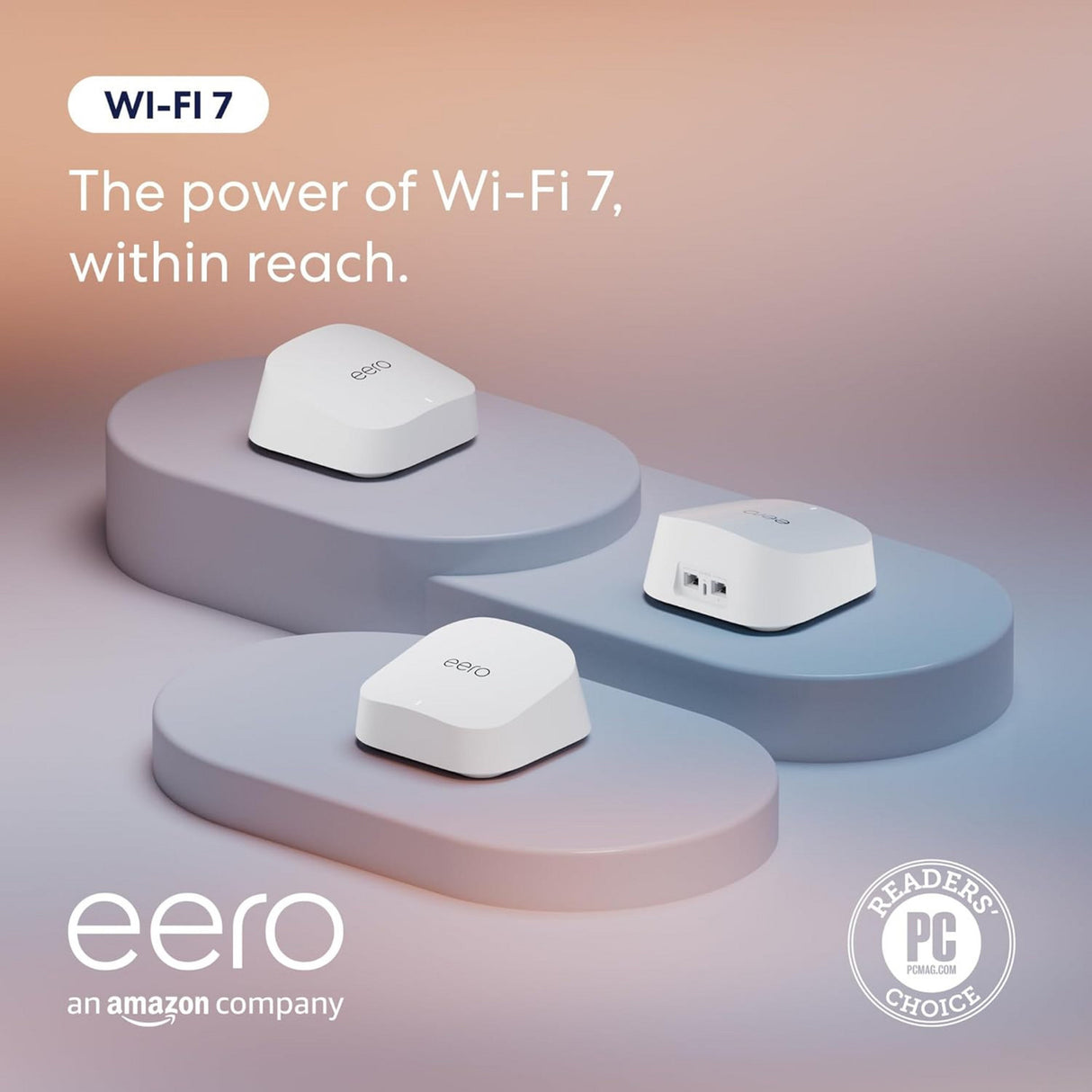 Eero 7 mesh WiFi system, 3 mesh routers (white)