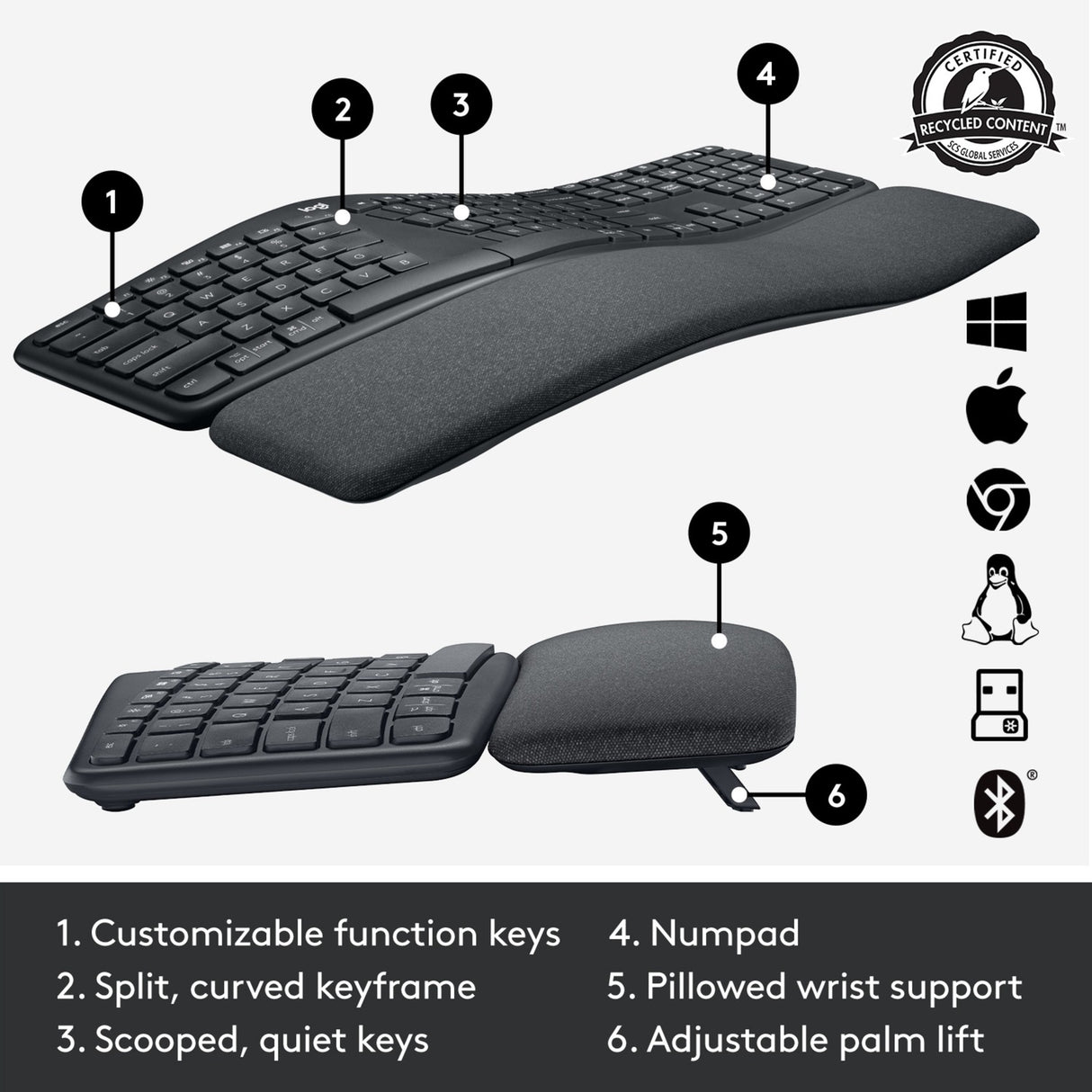 Logitech K860 Ergo -tangentbord