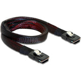 Delock mini SAS SFF-8087 > mini SAS SFF-8087 cable (red, black, 0.5 meter)