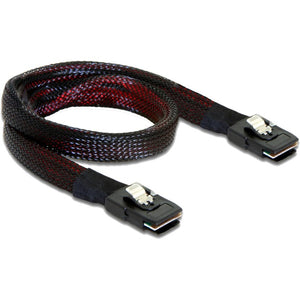 Delock mini SAS SFF-8087 > mini SAS SFF-8087 cable (red, black, 0.5 meter)