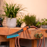 Gardena Cleansystem Hand Brush S hard, with hose connection wash brush (grey turquoise, 18844-20)