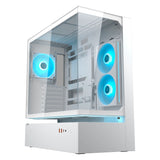 Cougar cfv235 midi tower behuizing (wit | 2x usb-a | 1x usb-c | rgb | tempered glass)