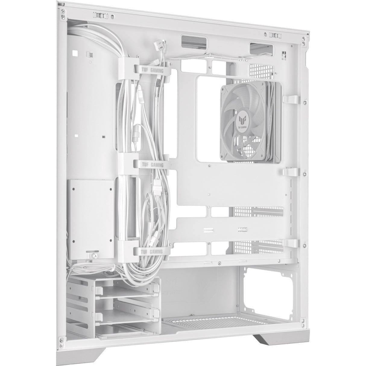 Asus TUF Gaming GT302 ARGB Midi Tower Case (White | 2x USB-A | 1x USB-C | RGB | Tempered Glass)