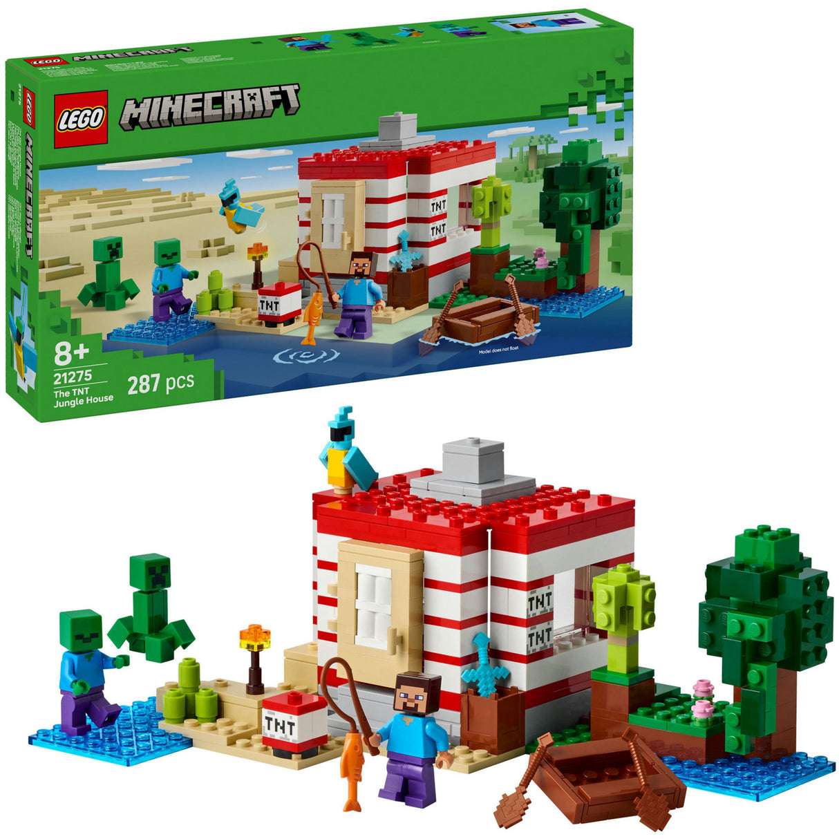 Lego minecraft 21275 a casa da selva tnt