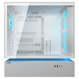 Cougar cfv235 mesh midi tower behuizing (wit | 2x usb-a | 1x usb-c | rgb | tempered glass)