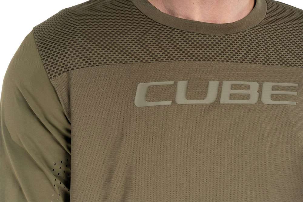 Cube round neck pro tm - mtb long sleeve jersey
