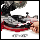 Einhell te-ms 18 8 li-solo accu afkort- verstekzaag afkort- en verstekzaag (rood, accu en oplader niet inbegrepen)