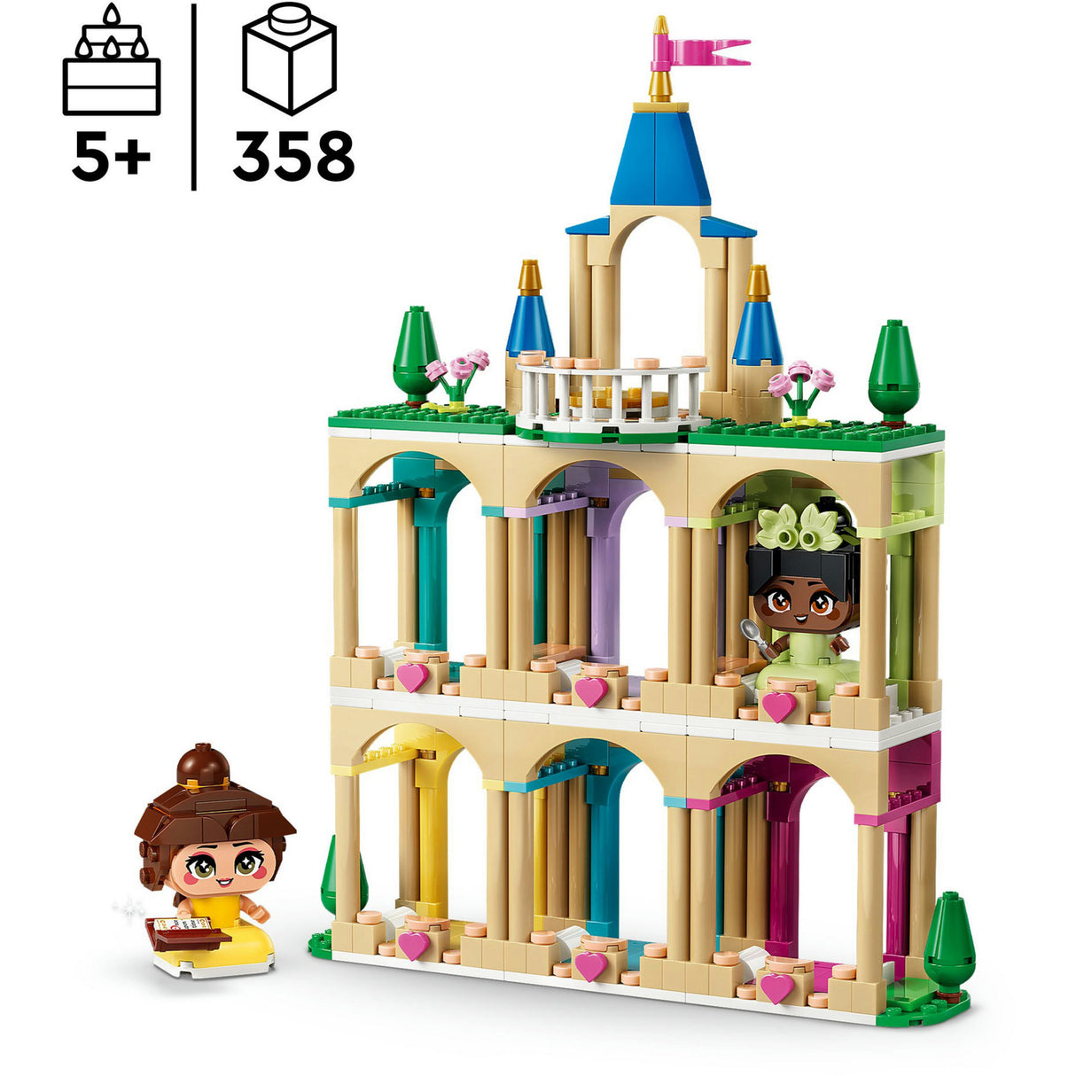 Lego Disney Princess 43291 Mini Belle e Tiana con castello