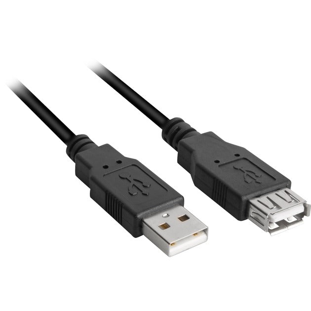Sharkoon USB 2.0 extension cable (black, 1 meter, double shielding)
