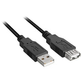 Sharkoon USB 2.0 extension cable (black, 1 meter, double shielding)