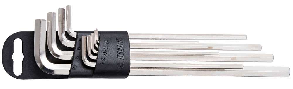 Unior tools hexagonal pin wrench set long 220 3lph-us 9 pcs.