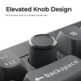 Keychron v6 ultra 8k wireless custom mechanical keyboard (zwart, us lay-out (qwerty), silk pom banana, 100%, rgb, hot swap, 2.4 ghz | bluetooth 5.3 | usb-c)