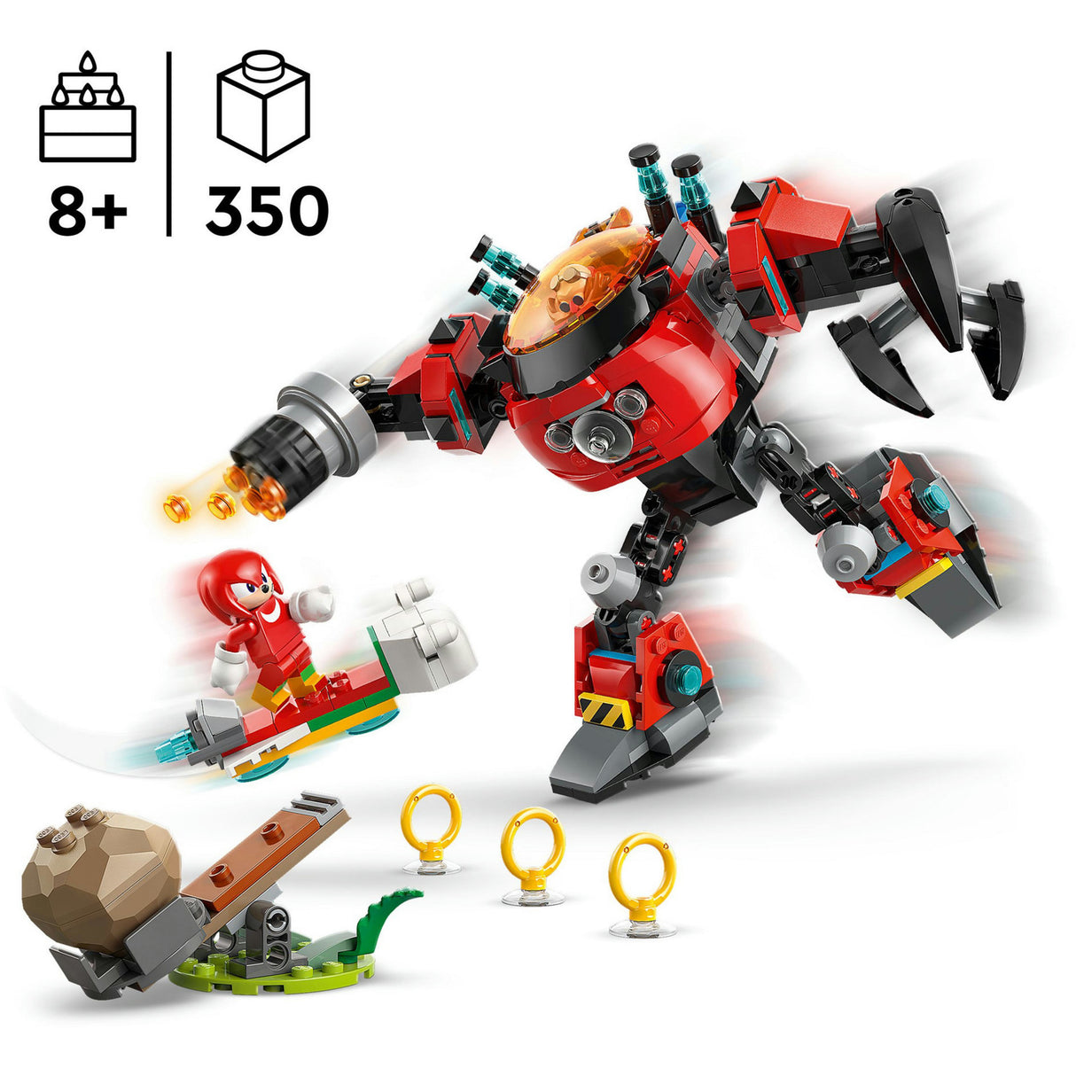 Lego Sonic 77005 Knuckles vs Dr. Uibheacha Crusher Meicniú