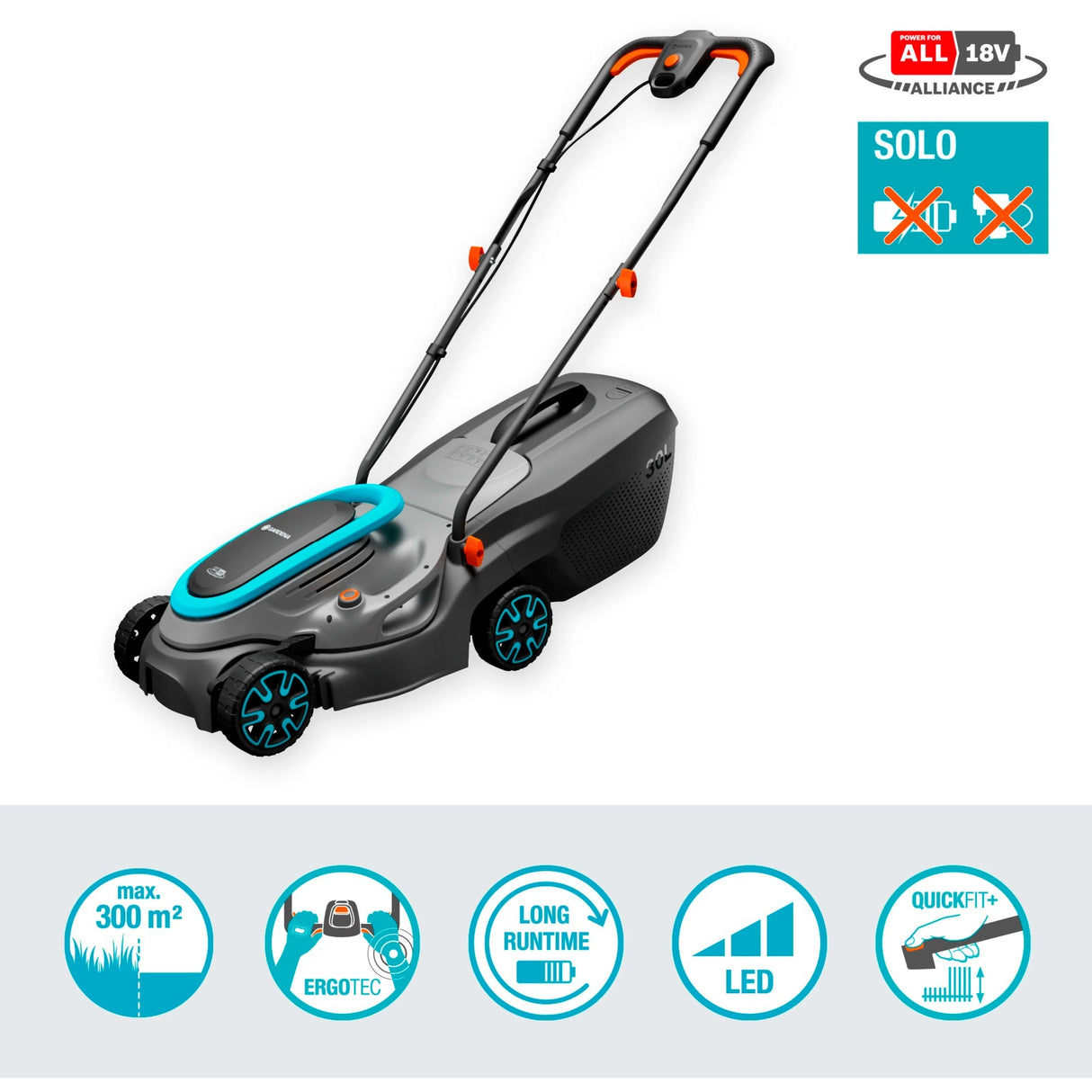 Gardena Accugrashaaier PowerMax 32 18V P4A Solo