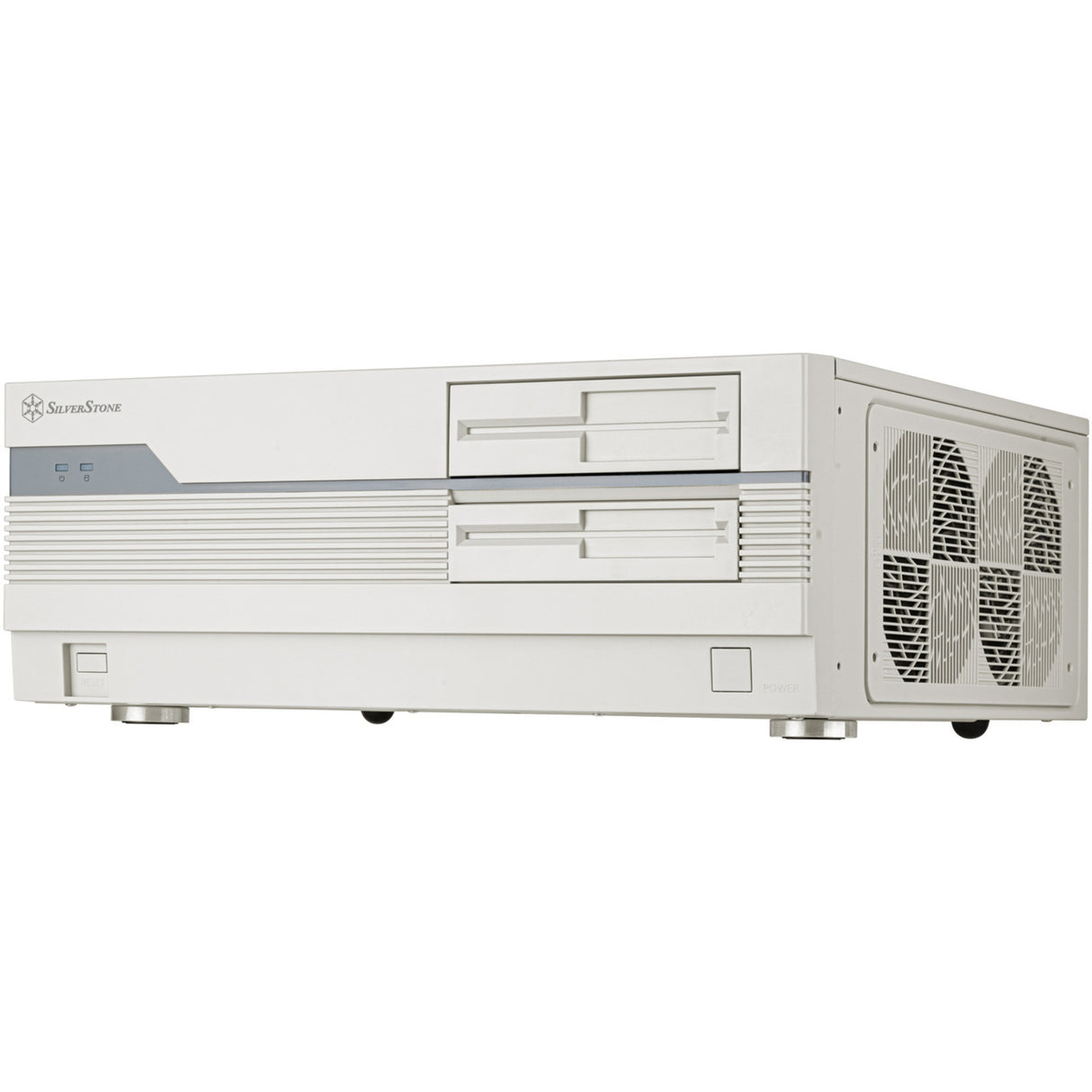 Silverstone FLP01 HTPC korpusas (kreminis | 2x USB-A | 1x USB-C)