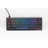 Ducky One 3 Pro Mini, gaming keyboard (black, US layout, Cherry MX2A Brown, RGB LED, double-shot PBT, Quack Mechanics, 60%, hot-swap)