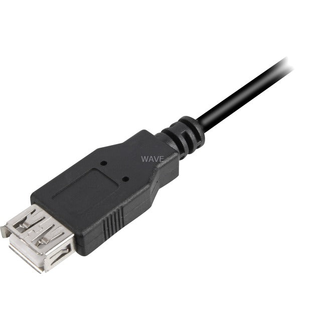 Sharkoon USB 2.0 Verlängerungskabel (schwarz, 1 Meter, doppelte Abschirmung)