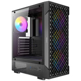 Antec VX320 ArGB Midi-Tower-Gehäuse (schwarz | 3x USB-A | gehärtetes Glas)