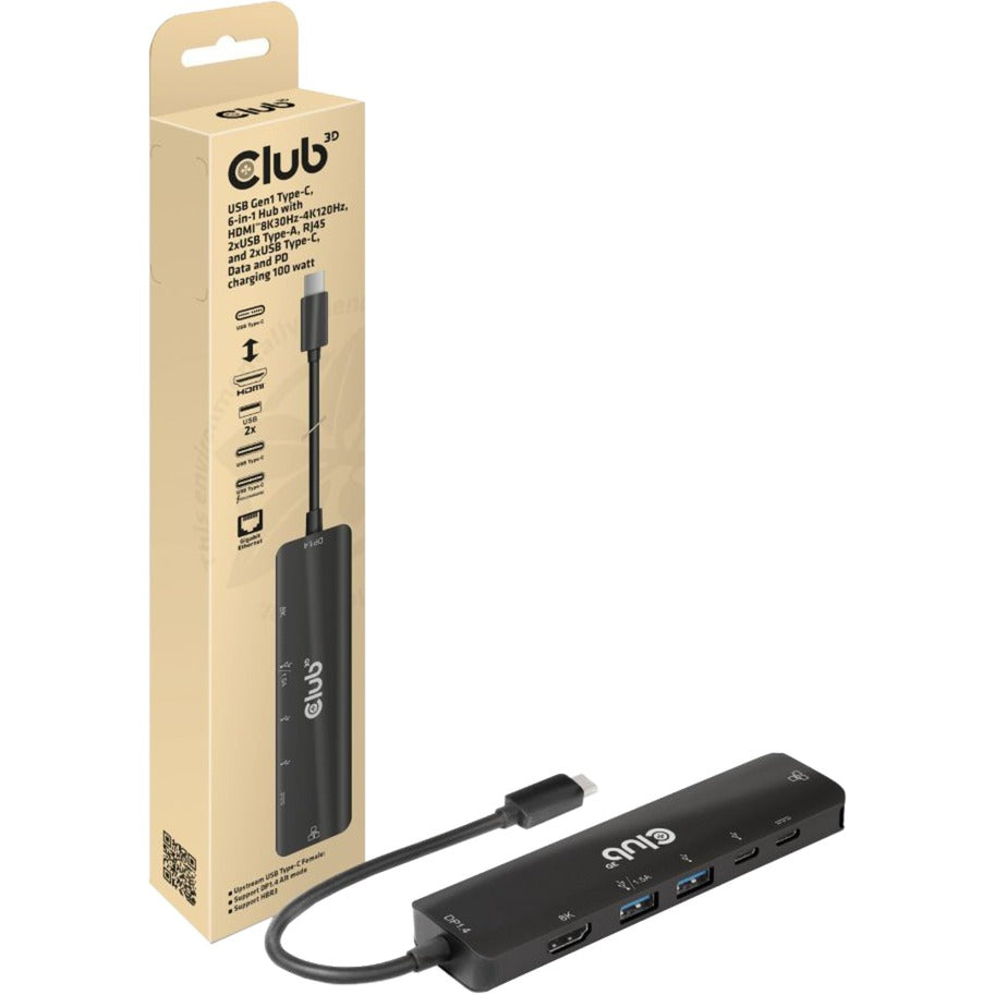 Club 3D USB Gen1 Type-C 6-i-1 Hub