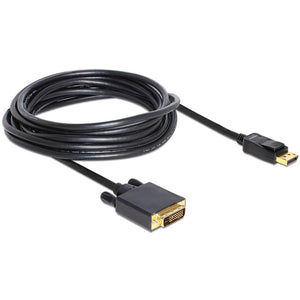 Delock DisplayPort to DVI 24+1 adapter (black, 5 meter)