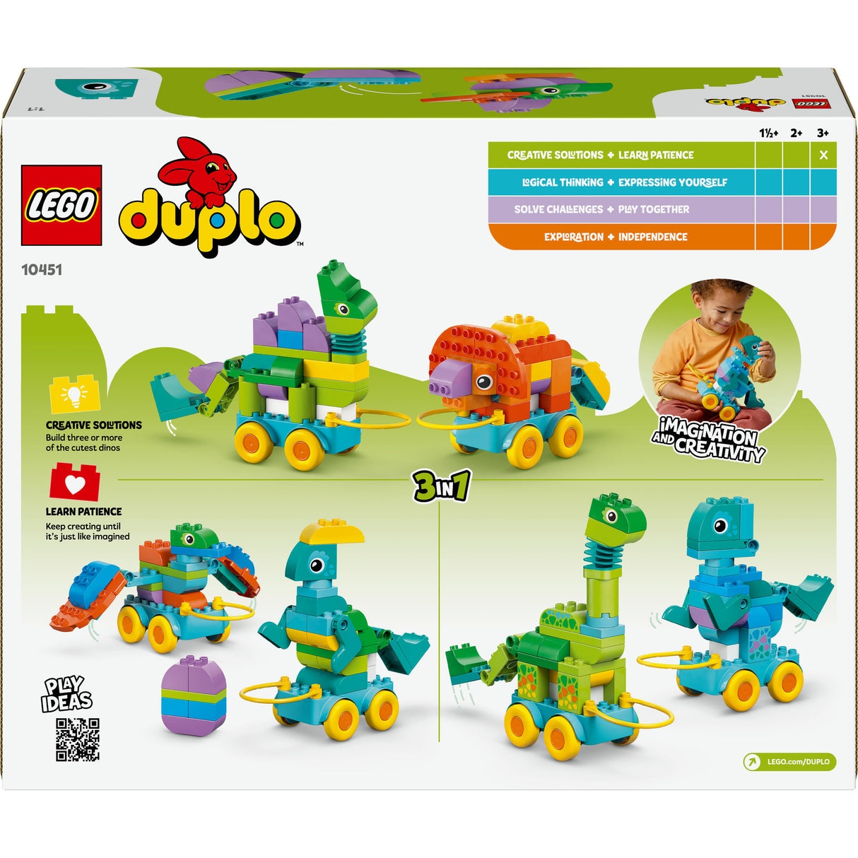 Lego Duplo 10451 Dinosaurios 3 en 1 sobre ruedas