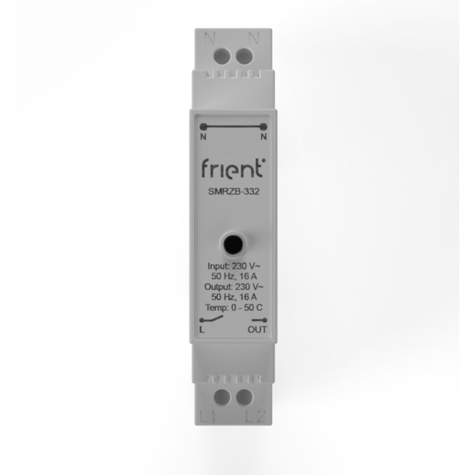 Frient smart DIN relay (light gray, Zigbee)