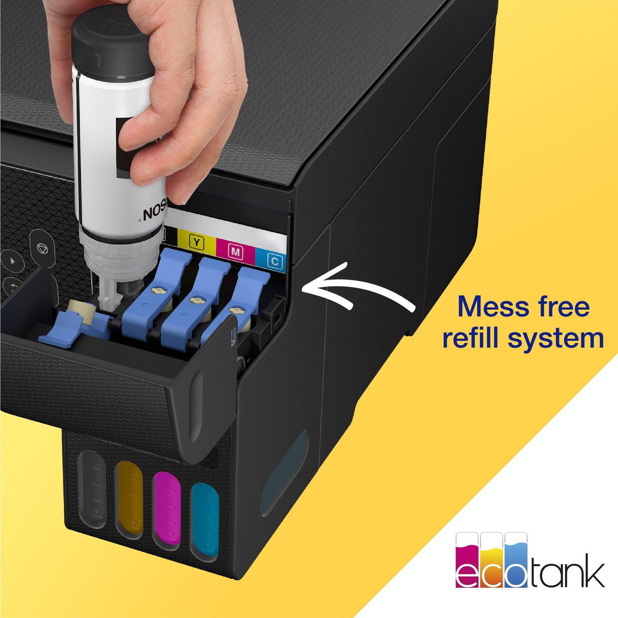 Epson EcoTank ET-2871 A4 Multifunction Wi-Fi Printer with Ink Tank All-in-One Inkjet Printer (Black, Scan, Copy, Wi-Fi, Includes up to 3 Years of Ink)