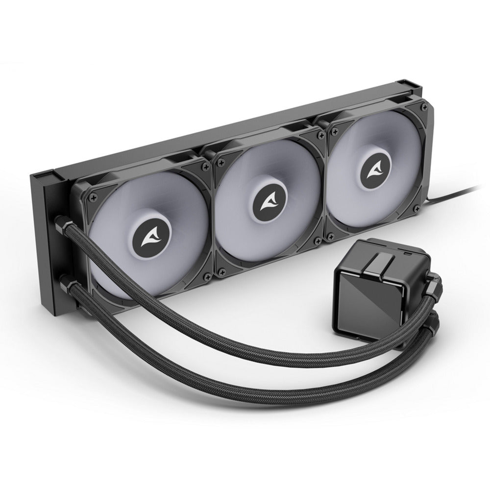 Sharkoon s100 argb vandkøling (sort, 4-benet pwm ventilatorstik)