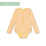 Florish | Traje de baño UV de chicas amarillas con mangas largas