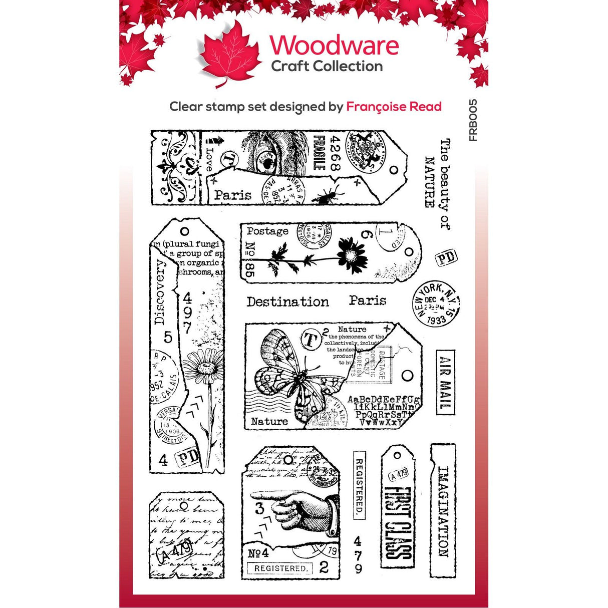 Woodware • clear singles stamp tag collection