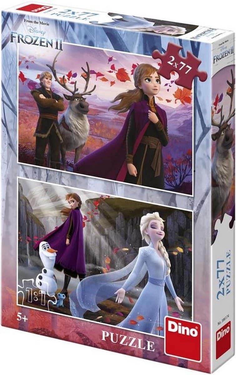 Dinotoys Dino Puzzle - Disney Apos; S Frozen II - 2 x 77 pieces