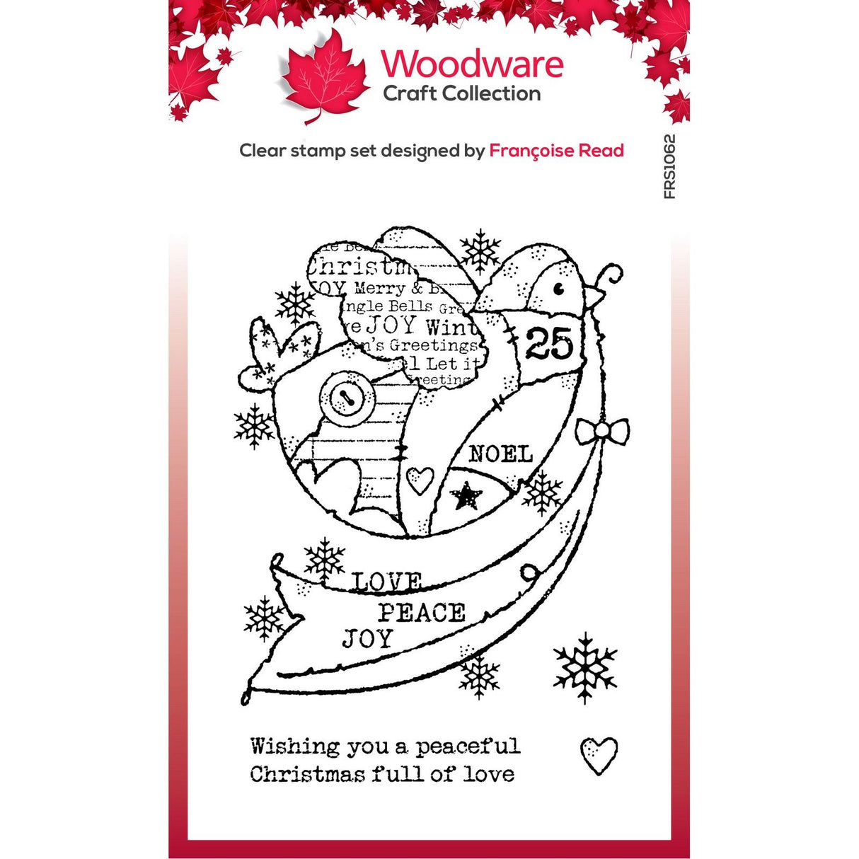 Woodware • clear singles peaceful dove 4 in x 6 in stamp set