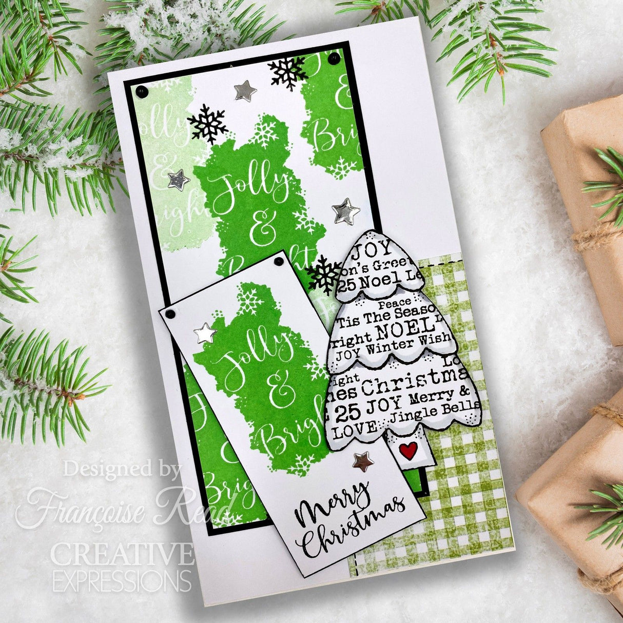 Woodware • clear singles christmas patches 4 in x 6 in stamp set