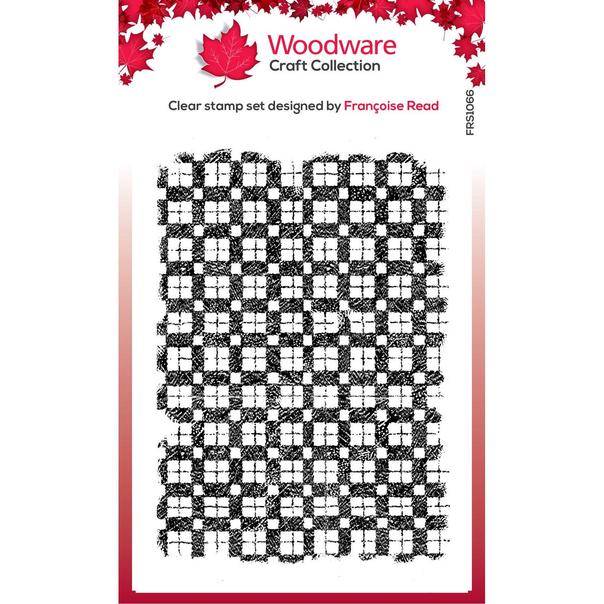Woodware • clear singles faded gingham 4 in x 6 in stamp set