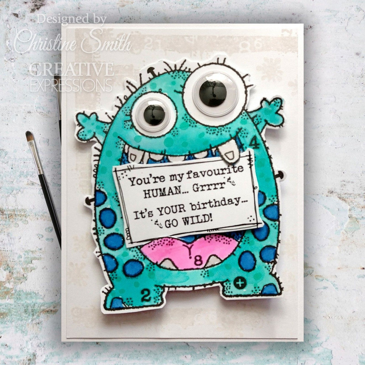 Woodware • clear singles huge monster stamp set