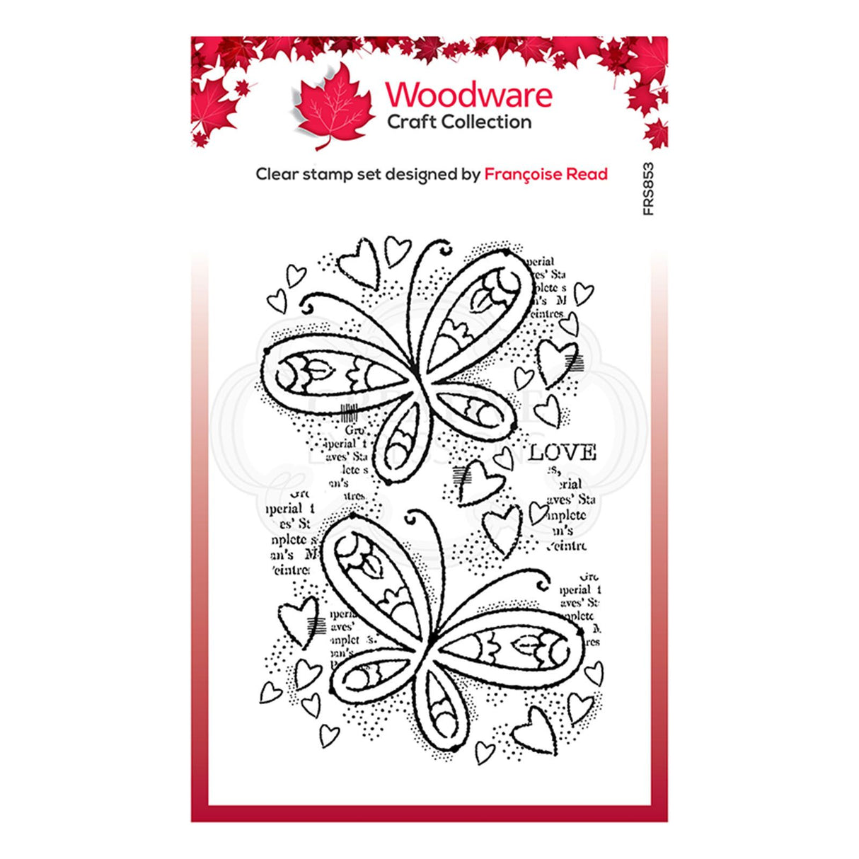 Woodware • clear singles stempel butterfly confetti