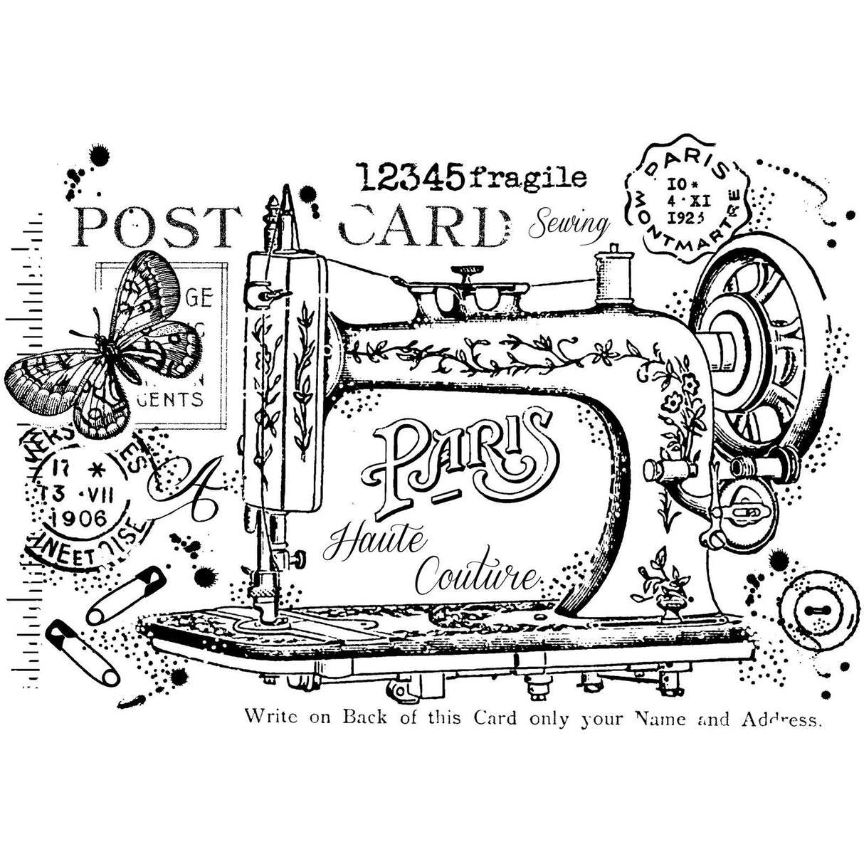 Woodware • clear singles stamp sewing machine