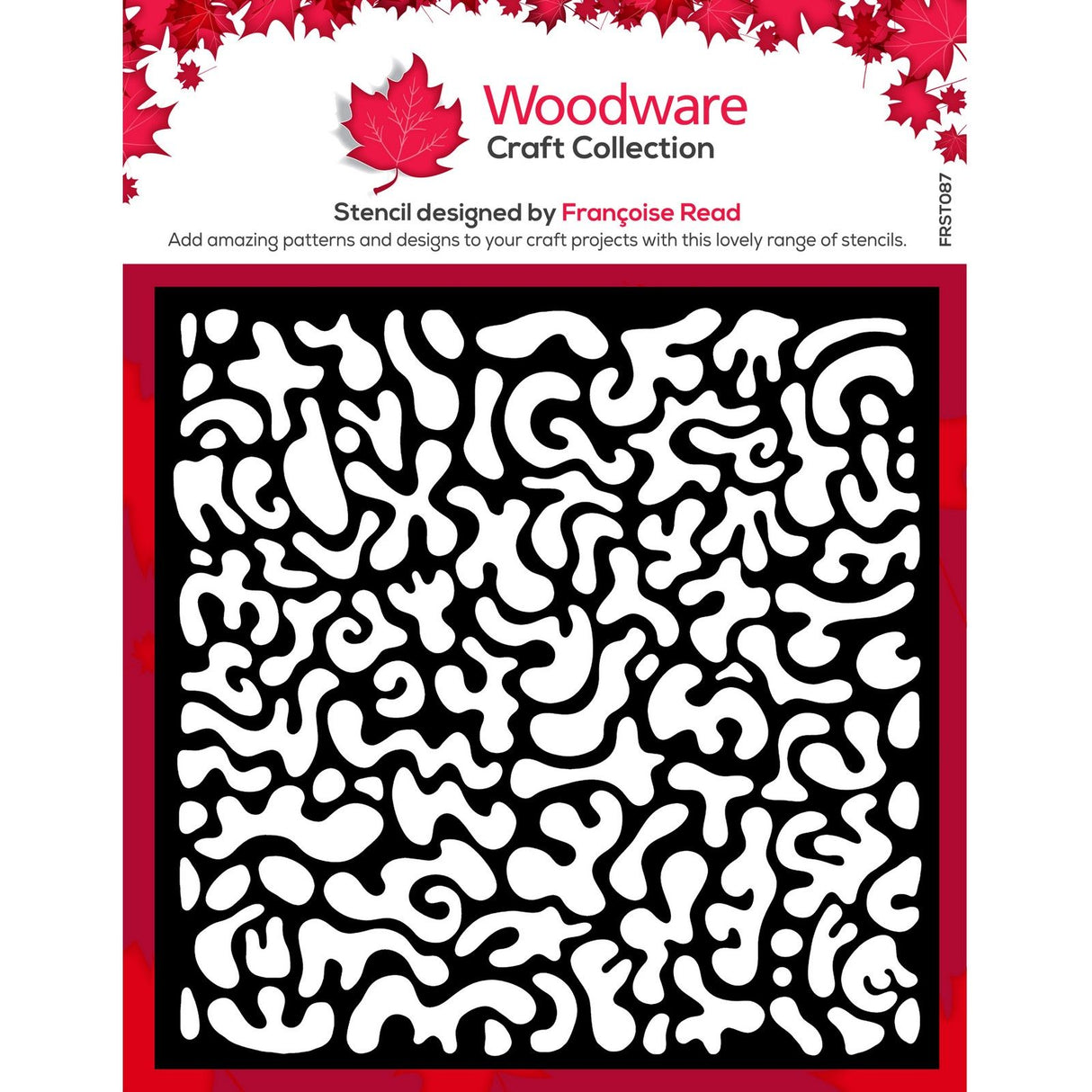 Woodware • funky swirls stencil