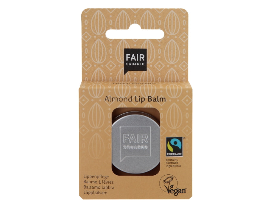 Fairer quadratischer Lippenbalsam Mandel 12gr.