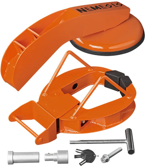 Fullstop Nemesis wheel clamp universal steel orange