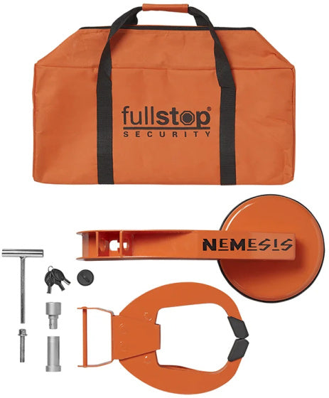 Fullstop Nemesis wheel clamp universal steel orange