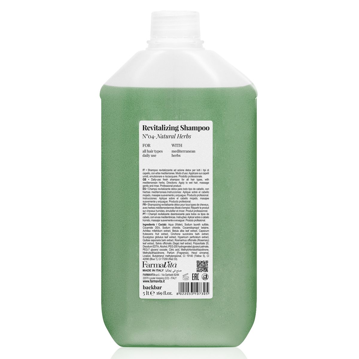 Farmavita backbar revitalizing shampoo n°04 natural herbs 5000ml
