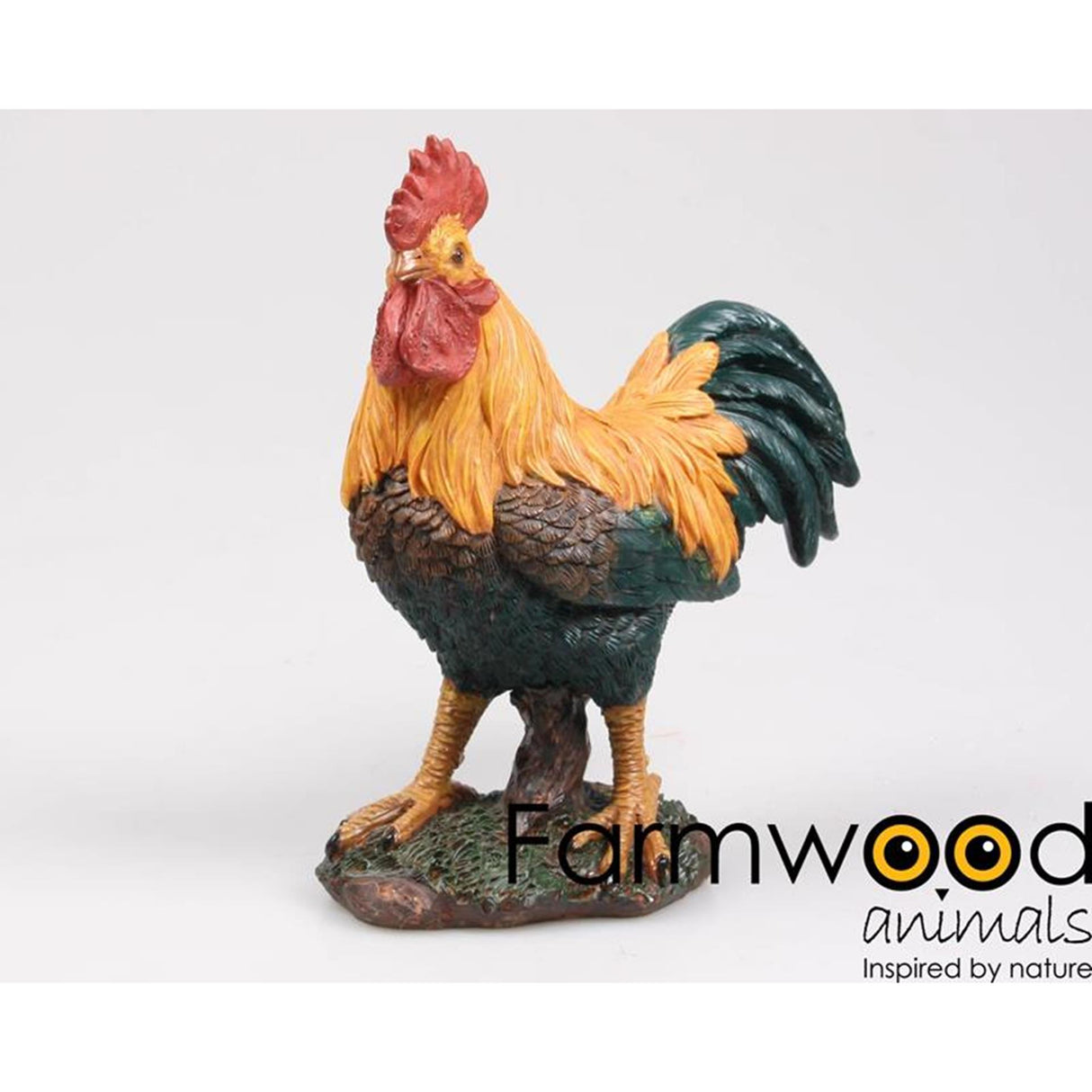 Farmwood animals tuinbeeld haan 22cm