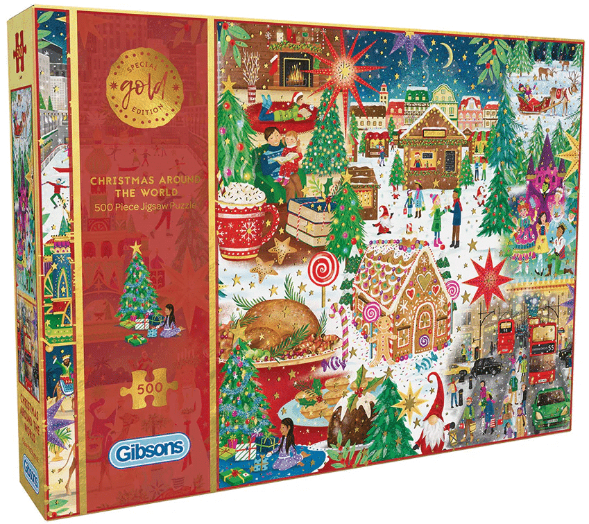 Intro gibson kerst puzzel christmas around the world 1000 stukjes