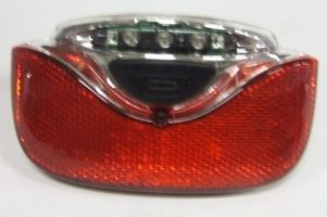 Gazelle Innergia Luz traseira - vermelha, transparente, LED, 115x65mm, bateria de bicicleta, adequada para gazelas innergia e -bikes