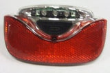 Gazelle Innergia Luz traseira - vermelha, transparente, LED, 115x65mm, bateria de bicicleta, adequada para gazelas innergia e -bikes