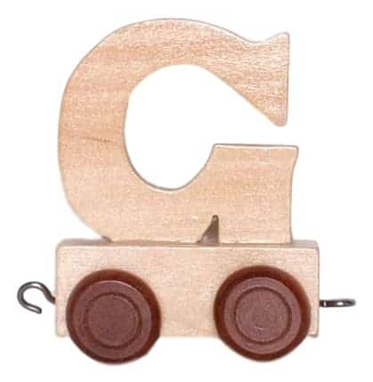 Bongers Spielzeug Holzbrief g mit Rädern 6 cm hoch